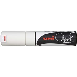 Uni Liquid Chalk Marker Chisel 8.0mm White