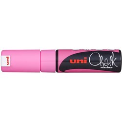 Uni Liquid Chalk Marker Chisel 8.0mm Fluoro Pink