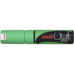 Uni Liquid Chalk Marker Chisel 8.0mm Fluoro Green