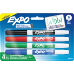 Expo Dry Erase Whiteboard Marker Bullet 1.4mm Assorted Pack of 4
