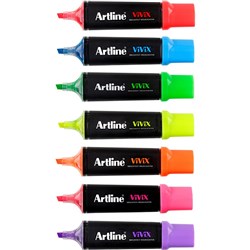 Artline Vivix Highlighter Marker Chisel 1-4mm Assorted Pack Of 10