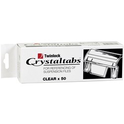 Crystalfile Indicator Tabs Square Clear Pack Of 50