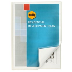 Marbig Flic File Display Book A4 10 Pocket Insertable Cover Clear