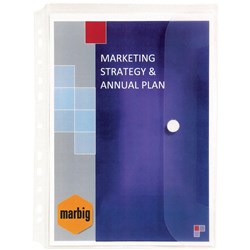 Marbig Binder Wallet A4 50 Sheet Capacity Clear
