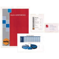 Marbig Card Holders A6 Top Opening 150x107mm Clear Pack Of 10