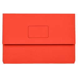 Marbig Slimpick Document Wallet Foolscap Manilla 30mm Gusset Red