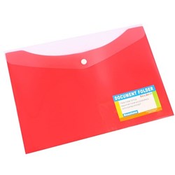 Bantex Document Folder A4 With Button Closure Tropical Melon