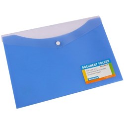 Bantex Document Folder A4 With Button Closure Tropical Blueberry