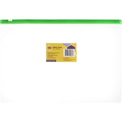 Marbig Clear Cases A4 335x245mm With Coloured Zip Assorted