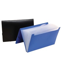 Marbig Expanding File Foolscap Polypropylene 12 Pocket Black