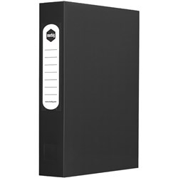 Marbig Polypropylene Box File With Button A4 60mm Deep Black