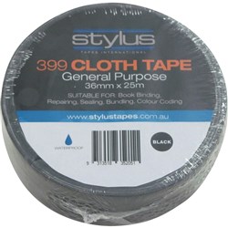 Stylus 399 Cloth Tape 36mm x 25m Black