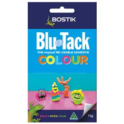 Bostik Blu Tack Coloured 75gm Compact Pack