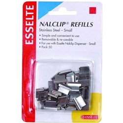 Esselte Nalclip Refills Small Stainless Steel Pack Of 50