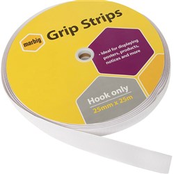 Marbig Grip Strip Fastener Hook Only 25mmx25m Roll