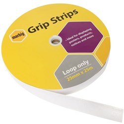 Marbig Grip Strip Fastener Loop Only 25mmx25m Roll