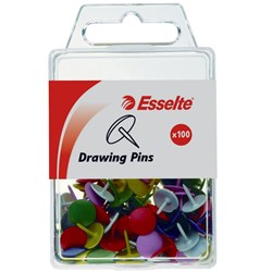 Esselte Drawing Pins Assorted Pack Of 100