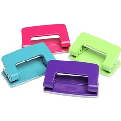 Marbig 2 Hole Punch 6 Sheet Capacity Summer Colours Assorted