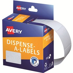 Avery Removable Dispenser Labels 24x32mm Rectangle White Pack of 420