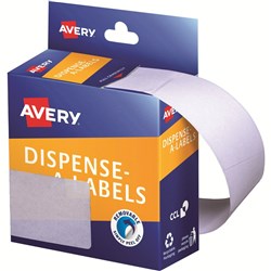 Avery Removable Dispenser Labels 44x63mm Rectangle White Pack of 150