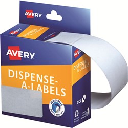 Avery Removable Dispenser Labels 76x27mm Rectangle White Pack of 180