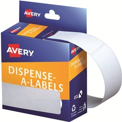 Avery Removable Dispenser Labels 101x24mm Rectangle White Pack of 160