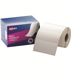 Avery Permanent Address Labels 102x49mm Roll Write On White Box of 500