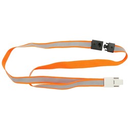Rexel Reflective Lanyard Hi-Vis Orange Pack Of 5