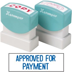 XStamper Stamp CX-BN 1025 Approved For Payment Blue