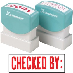 XStamper Stamp CX-BN 1048 Checked By Red