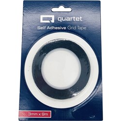 Quartet Geotape Whiteboard Line Tape 3.0mm x 9m Black