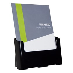 Deflect-O Brochure Holder A4 Sustainable Office 60% Recycled Black