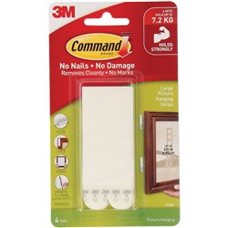 Command 17206 Picture Hanging Strips Large White