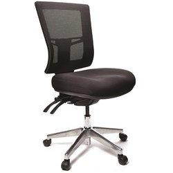 Buro Metro II 24/7 Mesh Back Chair No Arms Alloy Base Seat Slide Black