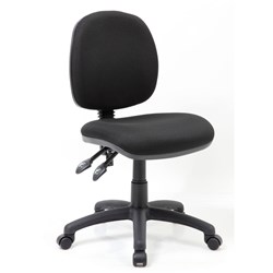 Crescent Medium Back Task Chair No Arms Black Fabric