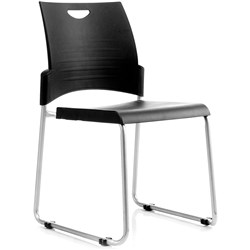 Pronto Visitors Chair Skid Base Black