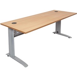 Rapid Span Straight Desk 1500 x 700 Beech & Silver