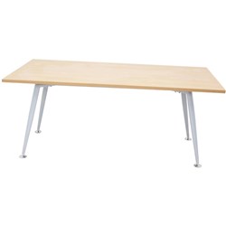 Rapid Meeting Table 1800 x 900 Beech & Silver