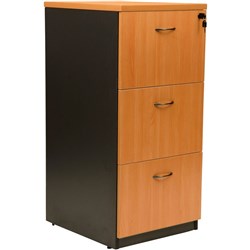 Logan Filing Cabinet 3 Drawer Beech & Ironstone