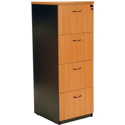 Logan Filing Cabinet 4 Drawer Beech & Ironstone