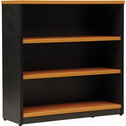 Logan Bookcase 900H x 900W x 315mmD 2 Shelf Beech & Ironstone
