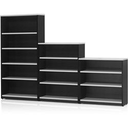 Logan Bookcase 900H x 900W x 315mmD 2 Shelf White & Ironstone