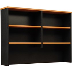 Logan Overhead Hutch 1800W 4 Shelves Beech & Ironstone