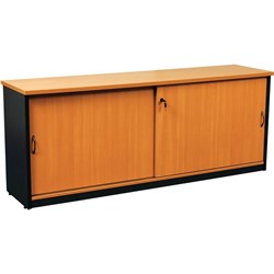 Logan Credenza Sliding Doors 1200W x 450mmD Beech & Ironstone
