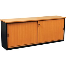 Logan Credenza Sliding Doors 1500W x 450mmD Beech & Ironstone