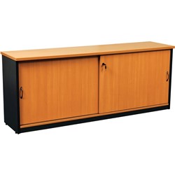 Logan Credenza Sliding Doors 1800W x 450mmD Beech & Ironstone