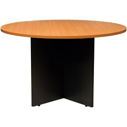 Logan Round Meeting Table 1200mm Beech & Ironstone
