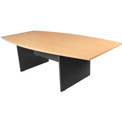 Logan Boardroom Table 2400W x 1200mmD Beech & Ironstone