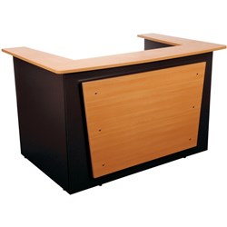 Logan Reception Counter 1800W x 1090H x 1160mmD Beech & Ironstone