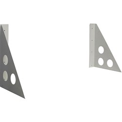 Rapid Screen Desk  Accessory Set of 2 Shelf Brackets Silver Shelf Sold Seperately